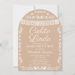 Beige Cielito Lindo Graduation Party Arch Invitation