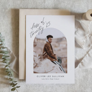 Beige Class of 2024 Arch Photo Graduation Announcement