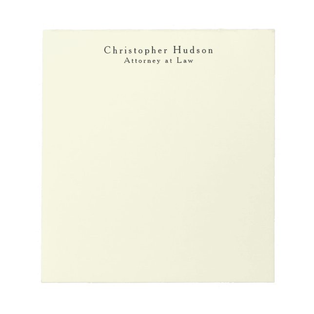 Beige Colour Simple Plain Minimalist Notepad (Front)