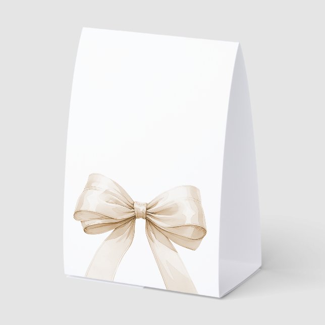 Beige cream bow DIY write your own party (Front)