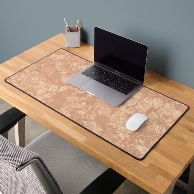 Beige Cream Marble Terrazzo Texture  Desk Mat (Office 2)