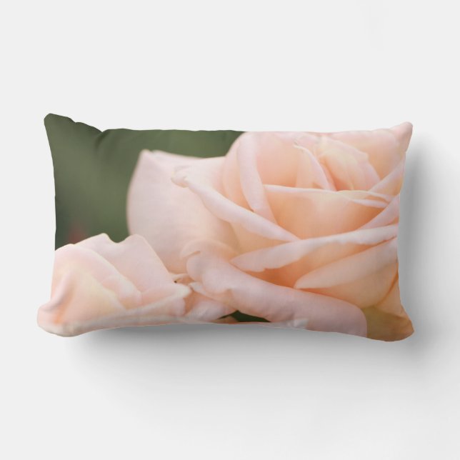 Beige Cream Roses Throw Pillow / Cushion (Front)
