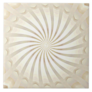 Beige Cream Swirl Ceramic Tile