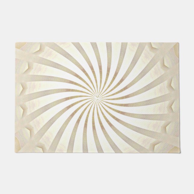 Beige Cream Swirl Doormat (Front)