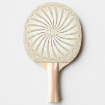 Beige Cream Swirl Ping Pong Paddle