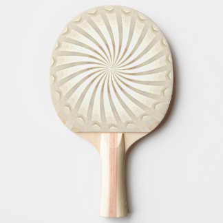 Beige Cream Swirl Ping Pong Paddle
