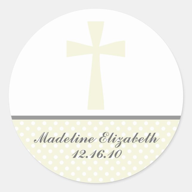 Beige Cross Stickers (Front)