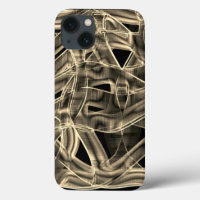 Beige curved ribbons, contrasted by embossed lines