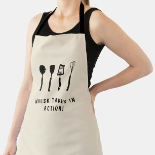 Beige Custom Text Apron