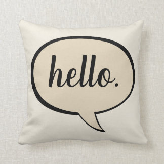 Beige Customisable Speech Bubble Cushion