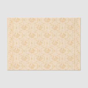 Beige Damask Brocade Flourish on Cream Decoupage Tissue Paper