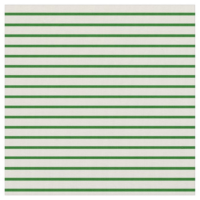 Beige & Dark Green Coloured Lines Fabric (Close Up)