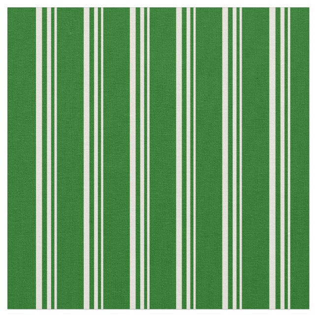 Beige & Dark Green Coloured Pattern Fabric (Close Up)