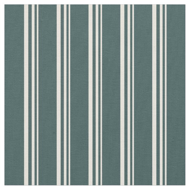 Beige & Dark Slate Grey Lines/Stripes Pattern Fabric (Close Up)