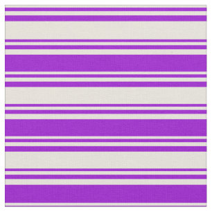 Beige & Dark Violet Coloured Stripes Fabric