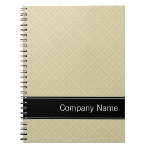 Beige Diamonds Pattern Personalised Notebook
