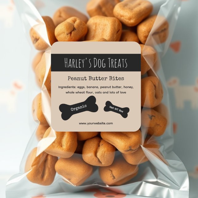 Beige | Dog Treat Business Labels (Creator Uploaded)