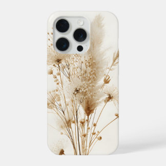 Beige Dried Flower Botanical iPhone 15 Pro Case