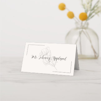 Beige Elegance Place Cards