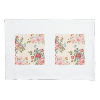 Beige Elegant Flowers Pillowcases