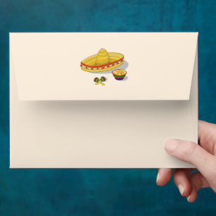 Beige Envelope with Colourful Cacti Liner