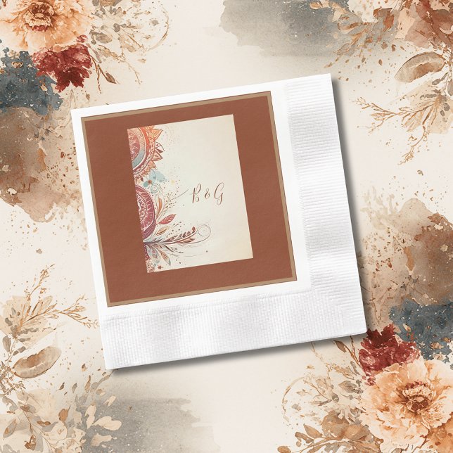 beige ethnic wedding napkin (Creator Uploaded)
