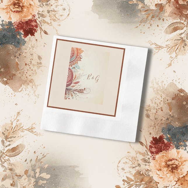 beige ethnic wedding napkin (Creator Uploaded)