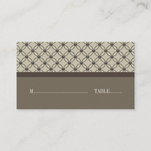 Beige Fancy Lattice Wedding Place Cards