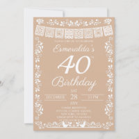 Beige Fiesta 40th Birthday