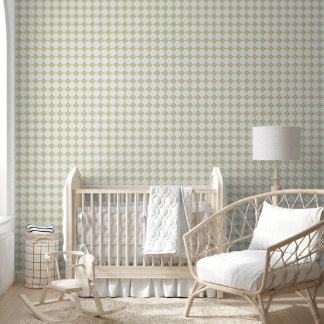 Beige floral geometric seamless pattern wallpaper