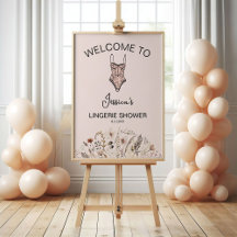 Beige Floral Negligee Lingerie Welcome Foam Boards