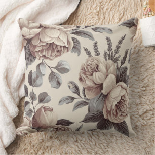 Beige Flowers Cushion