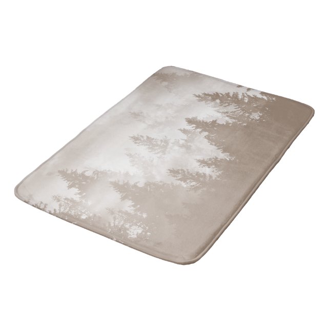 Beige Forest Dream 1 #art #travel Bath Mat (Angled)