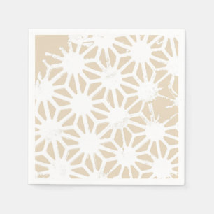 Beige geometric pattern napkin