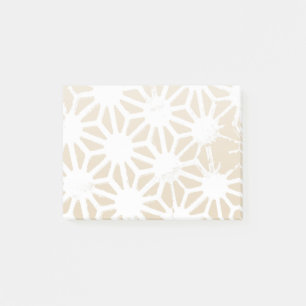 Beige geometric pattern post-it notes