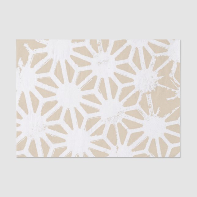 Beige geometric pattern tissue paper (Front)