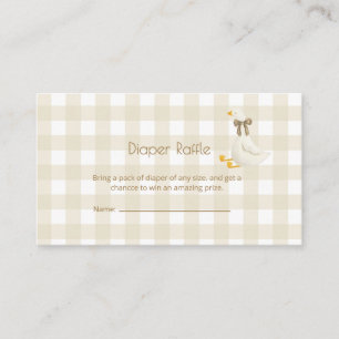 Beige Gingham Little Goose Books for Baby Enclosu Enclosure Card