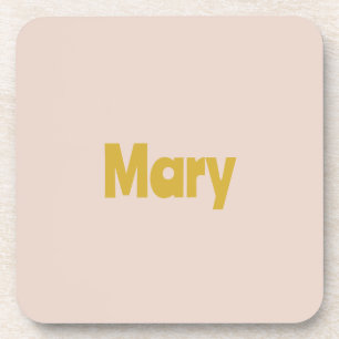 Beige Gold Mary Plastic Coasters Set
