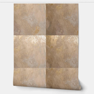 Beige Gold Stucco Texture Tiles Wallpaper