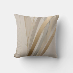 Beige Gold Tan Gray Abstract Cushion