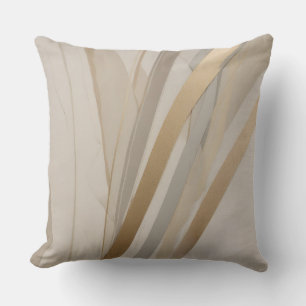 Beige Gold Tan Grey Abstract Cushion