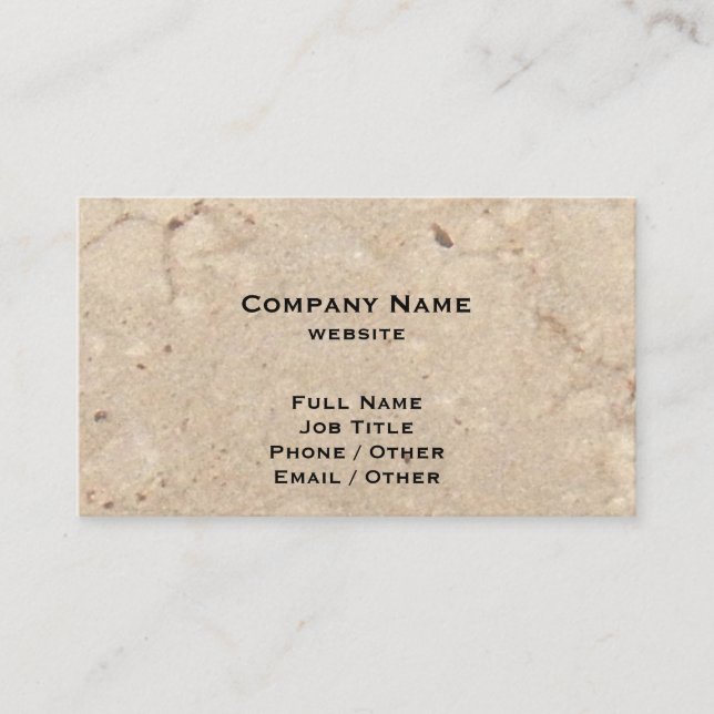 Beige Granite Business Card (Front)