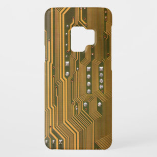 Beige Green Circuit Board Texture 2 Android Case