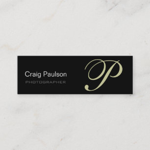 Beige Grey Black Modern Photography Business Card