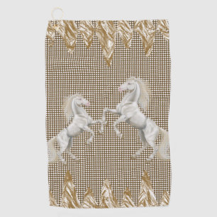 Beige Horse Golf Towel