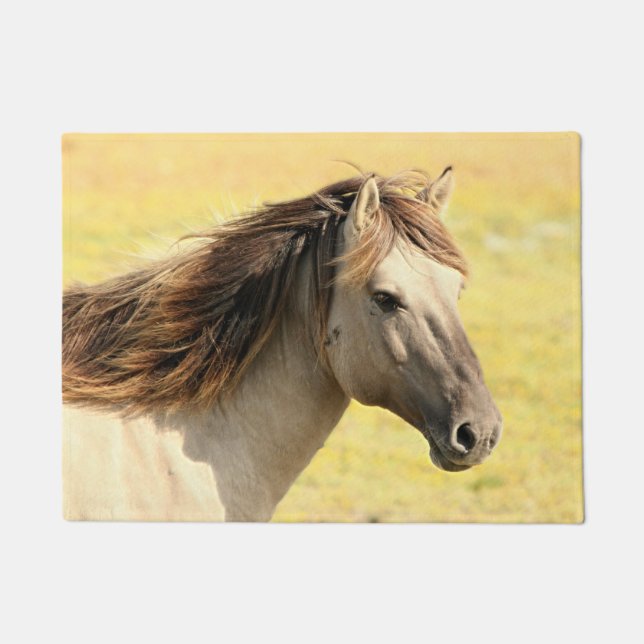 Beige Horse Profile Doormat (Front)