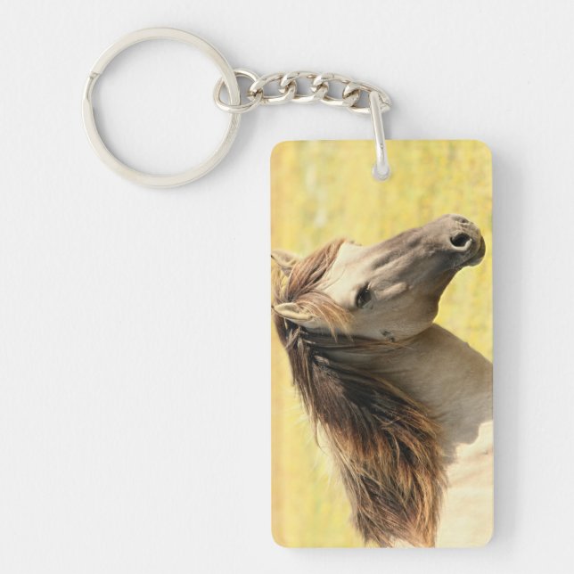 Beige Horse Profile Key Ring (Front)