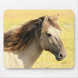 Beige Horse Profile Mouse Pad