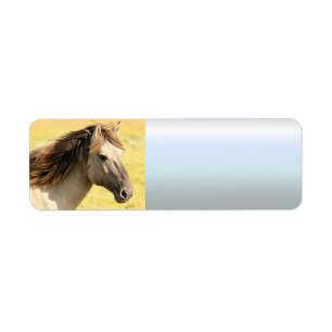 Beige Horse Profile Return Address Label