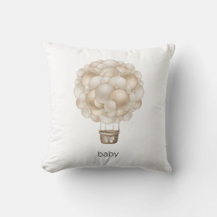 Beige Hot Air Balloon Cushion